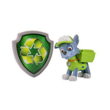 Paw Patrol Action Pack & Badge Rocky Figure